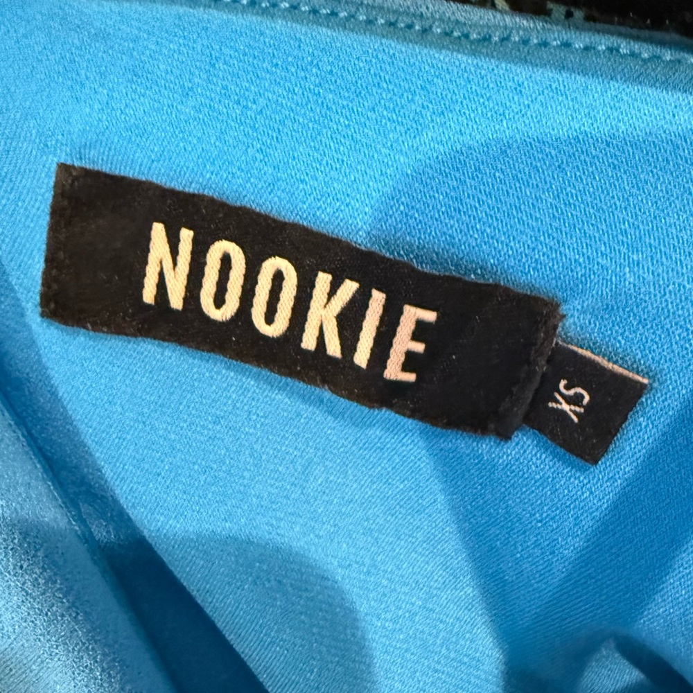 Nookie Turquoise Spaghetti-Strap Maxi Dress with High Slit - Picture 5 of 5